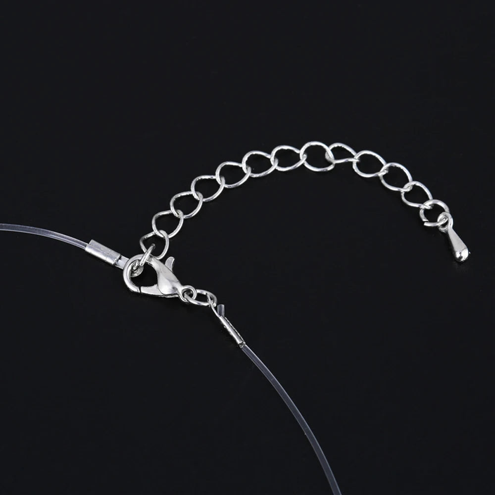 Necklace Silver Color Invisible for Women