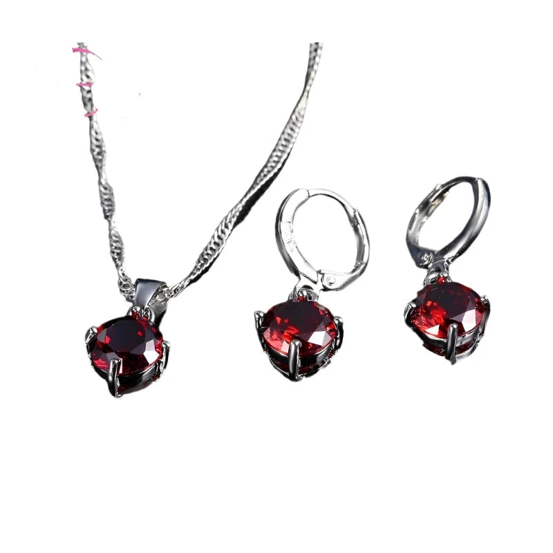 Necklace Earrings For Women Engagement Fashion Jewellery Set