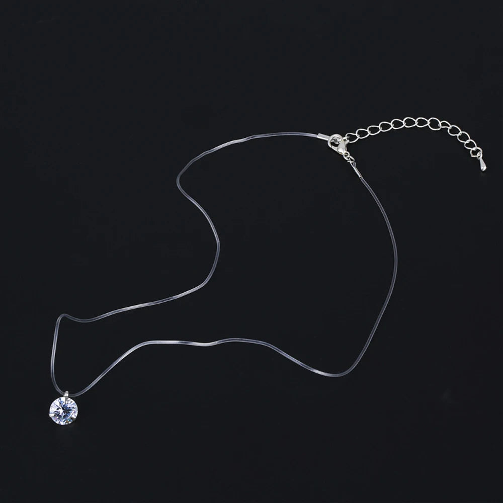 Necklace Silver Color Invisible for Women