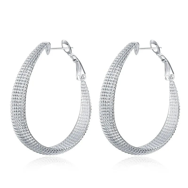 Silver Hoop Earrings For Women