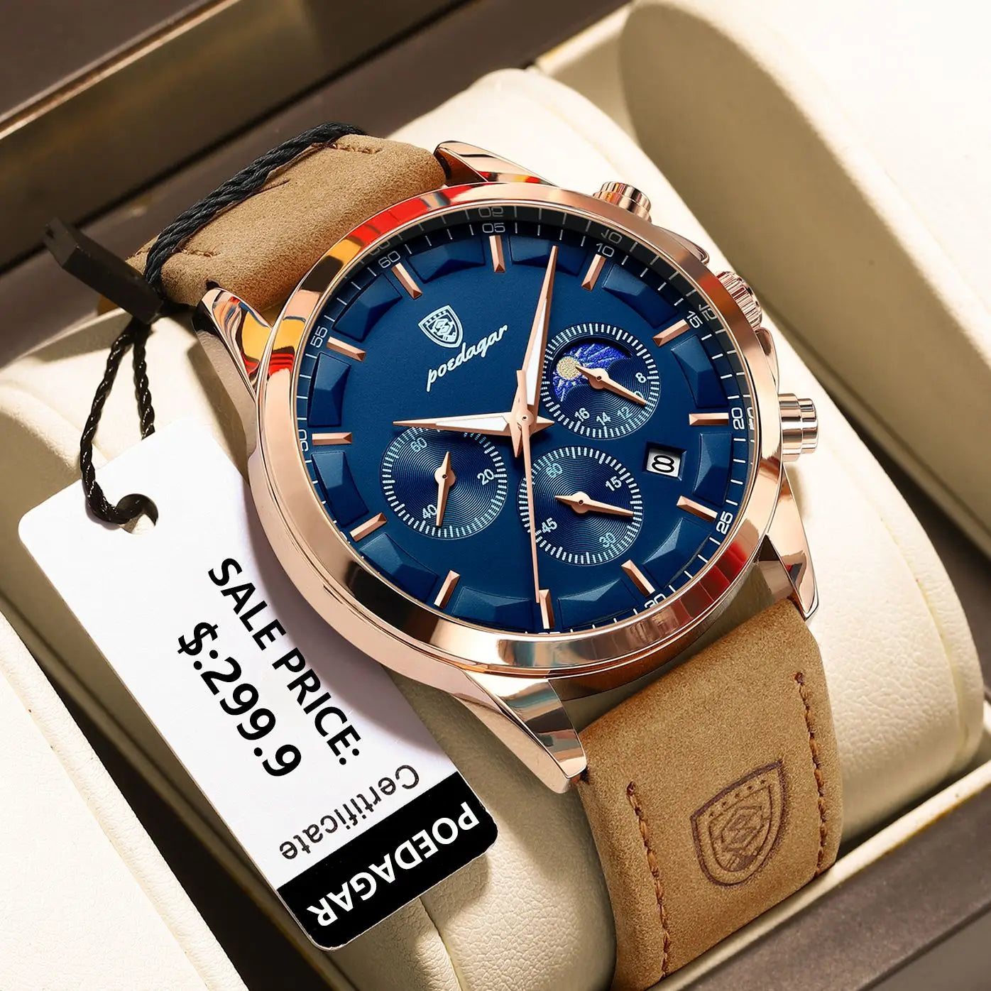 Wristwatch Sports Leather for Men