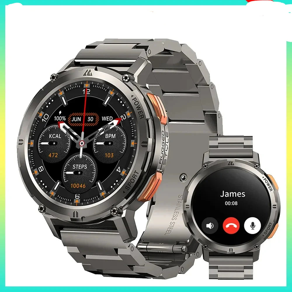 AMOLED AOD Smart Watch Bluetooth Call Electronic for Men