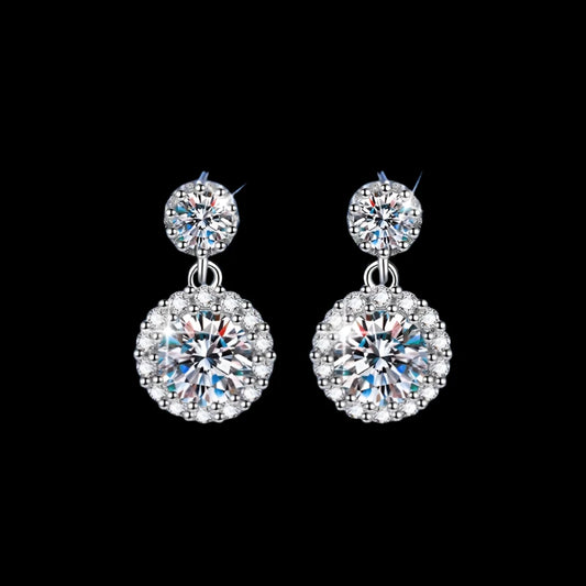 1ct Moissanite Earrings for Women