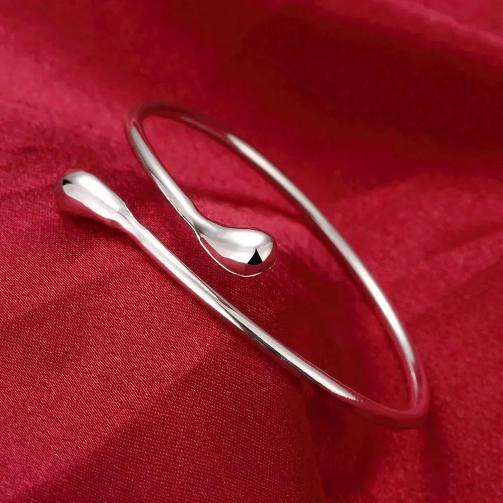 Silver Bracelets for Women fine Water droplets