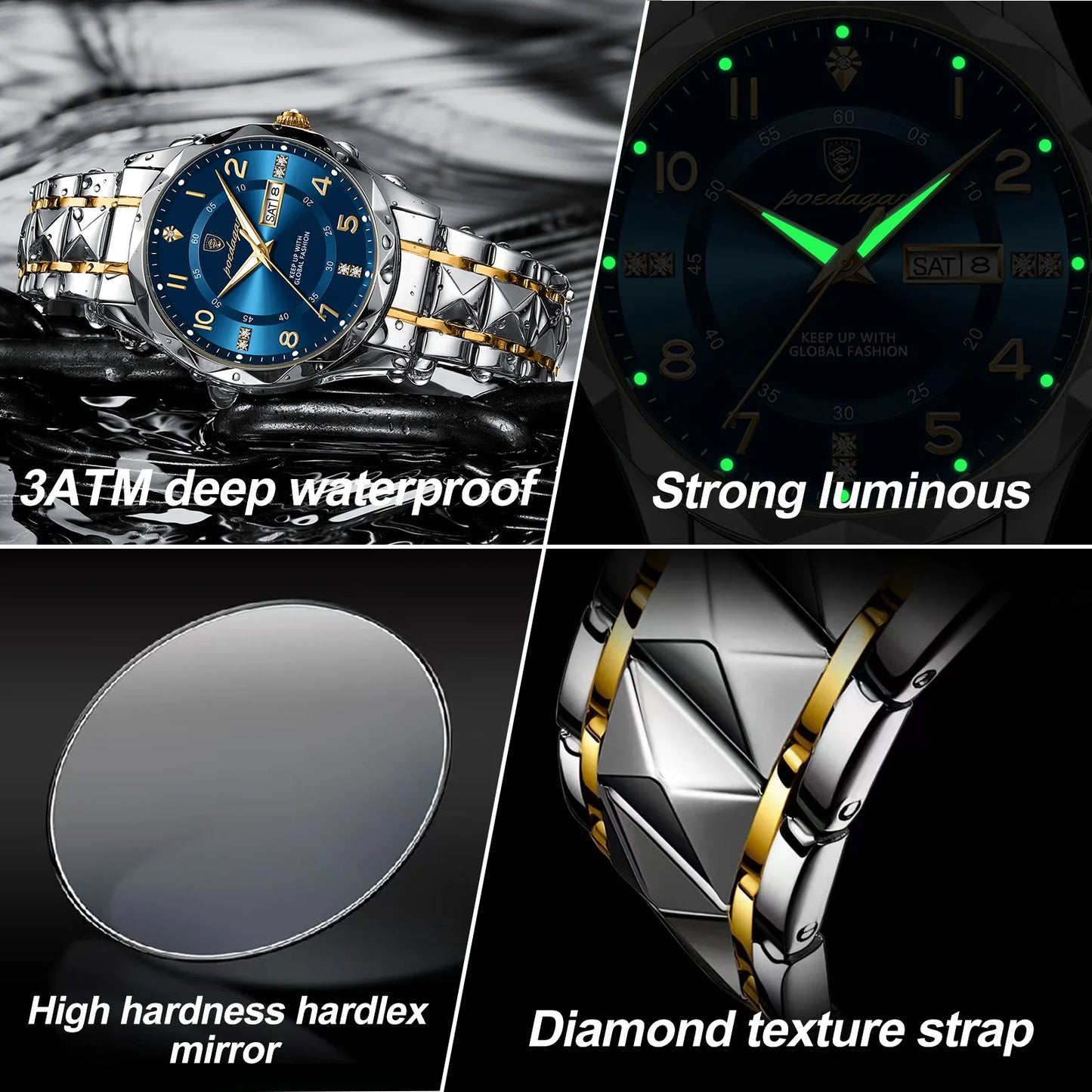 Waterproof Luminous  Watch Sport for men