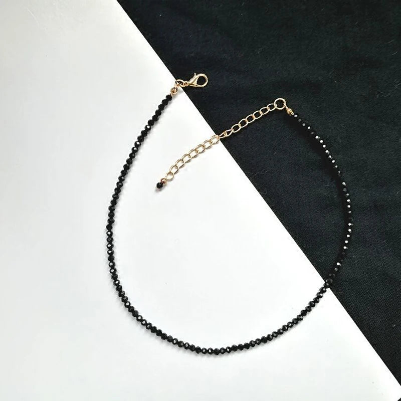 Fashion Brand Simple Black Beads Short Necklace