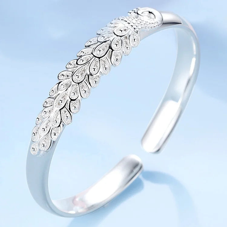 New silver elegant Peacock  bracelet  for women