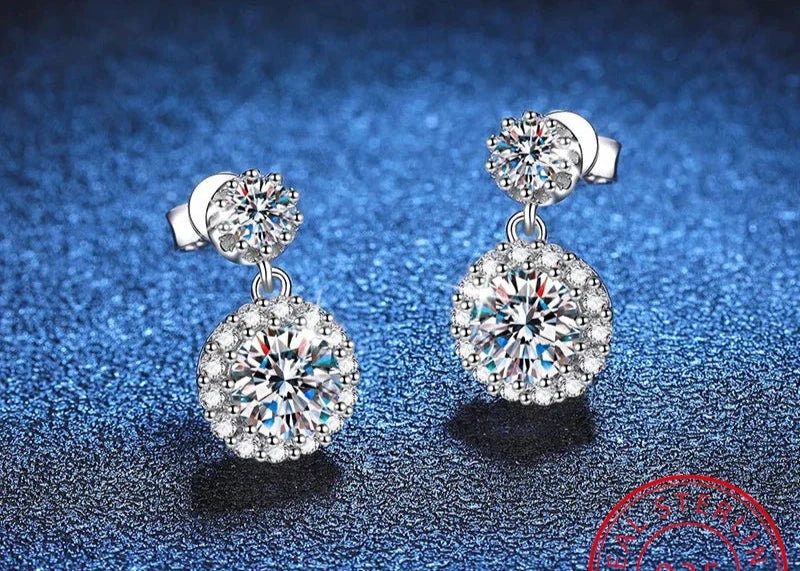 1ct Moissanite Earrings for Women