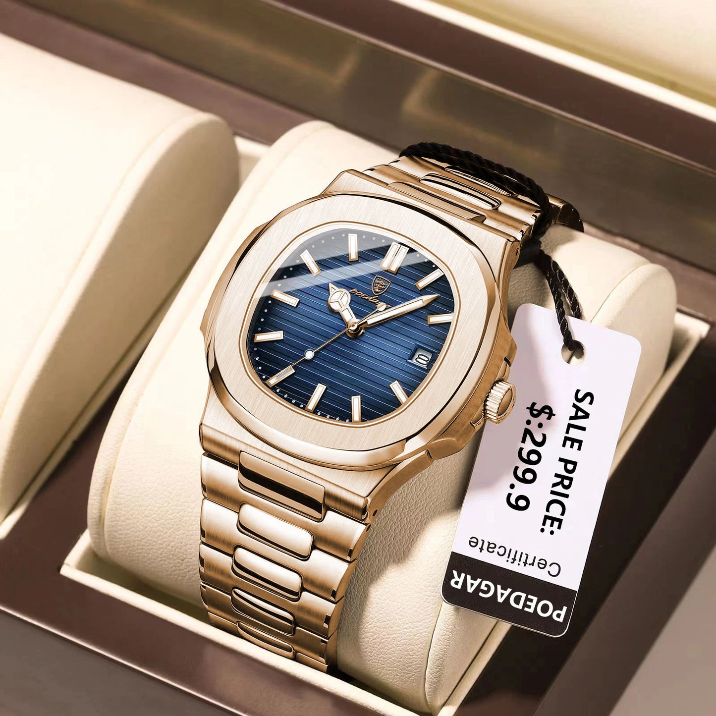 Men Wristwatch Business Stainless Steel Quartz Men Watch