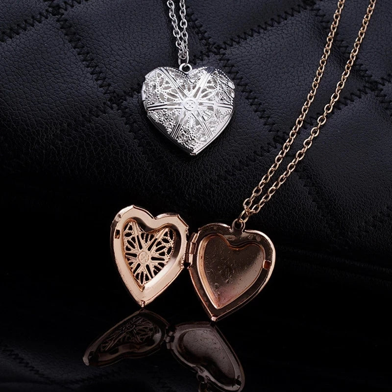 Heart Love Chain Necklace for Woman Opening and Closing