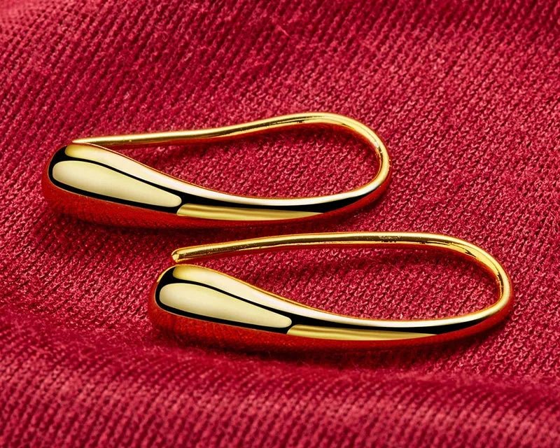 Raindrops Earrings 24K Gold For Women