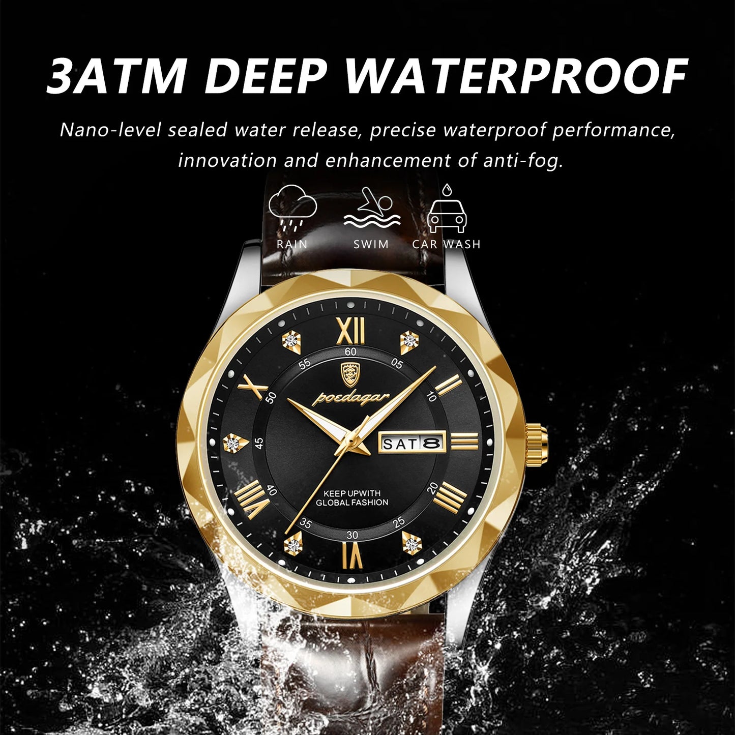 Wristwatch Waterproof Luminous for Men