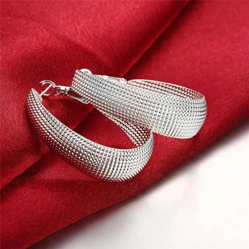 Silver Hoop Earrings For Women