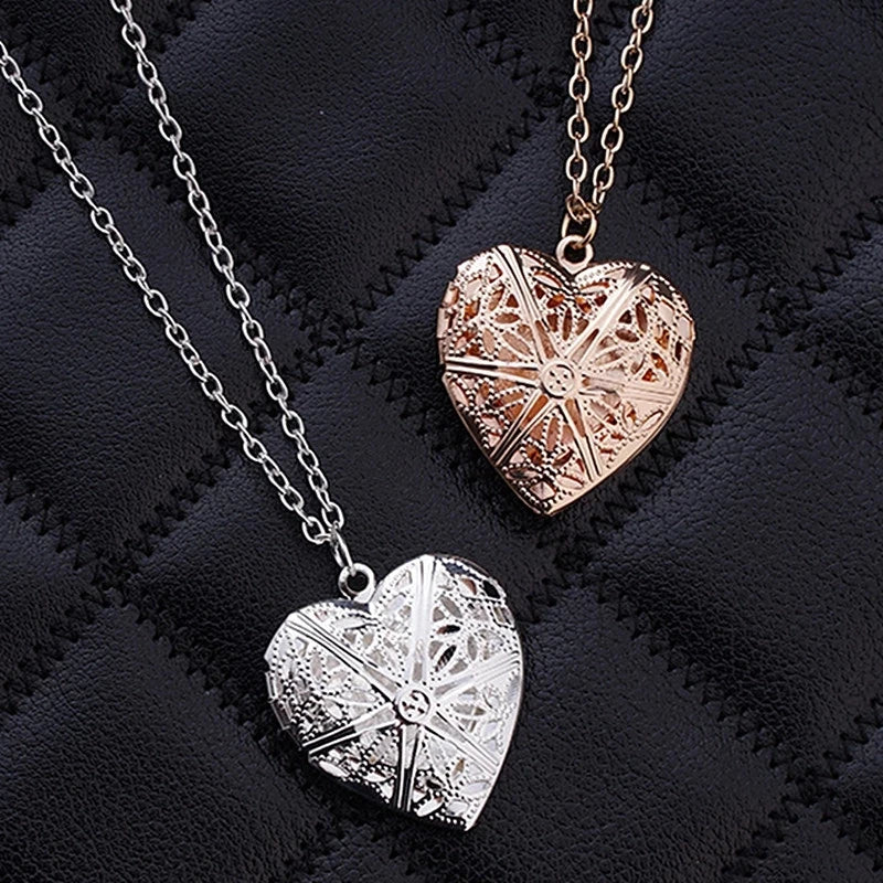 Heart Love Chain Necklace for Woman Opening and Closing