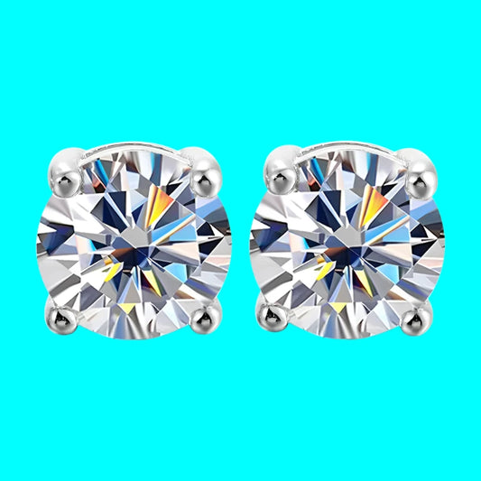 2 Carat 8.0mm D Color  Earrings For Women Top Quality