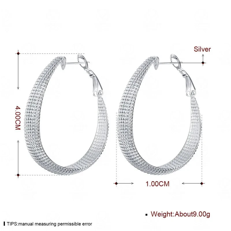 Silver Hoop Earrings For Women