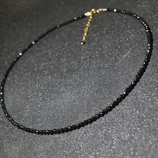 Fashion Brand Simple Black Beads Short Necklace