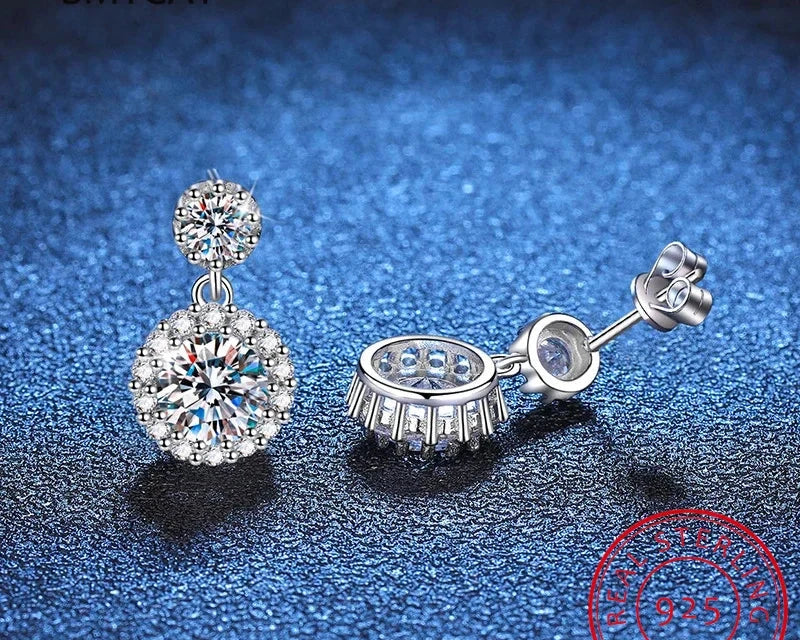 1ct Moissanite Earrings for Women