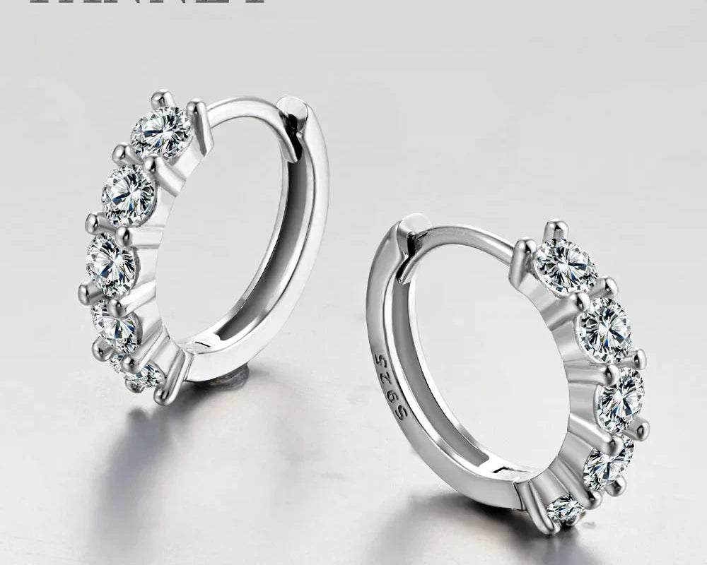 Fine 0.1ct D Color Certified Women  Earrings Created Diamond