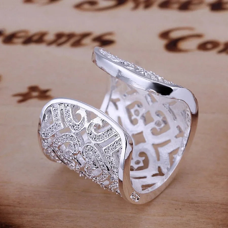 silver Ring  crystal gorgeous for women