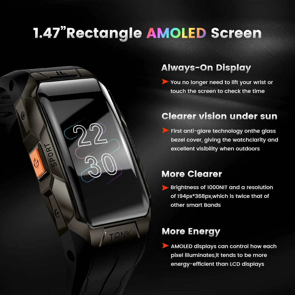 TANK X1 Smart Watch Men and Women 10ATM Waterproof