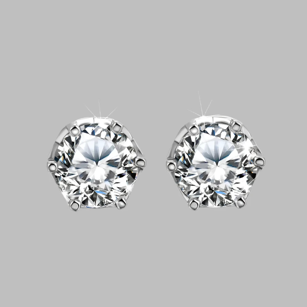 New Fine 0.5ct-1ct D Color  Earrings  Created Diamond