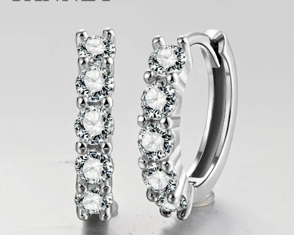 Fine 0.1ct D Color Certified Women  Earrings Created Diamond