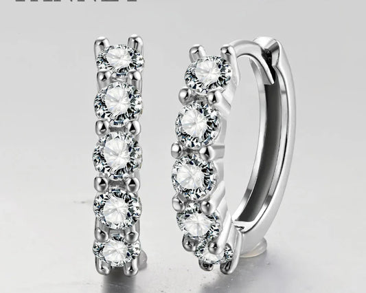 Fine 0.1ct D Color Certified Women  Earrings Created Diamond